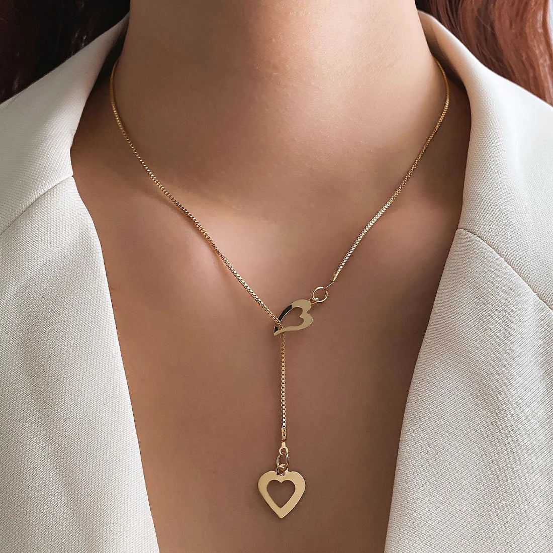 Elegant Double Heart Love Necklace