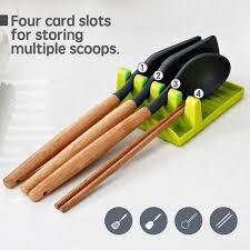 Spatula Spoon and Lid Holders with 4 Slots